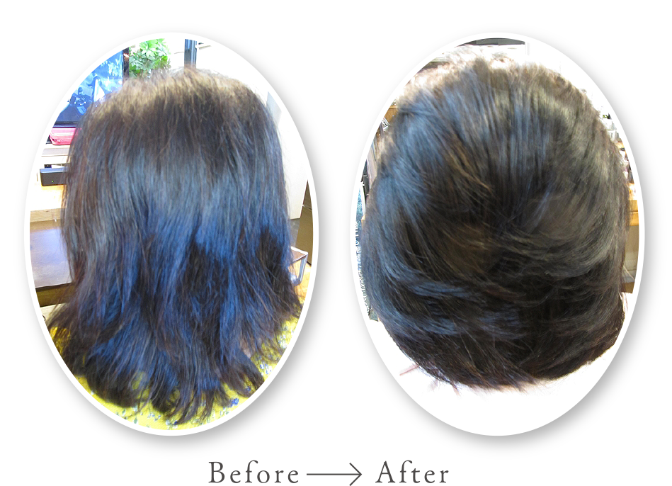 復元ケア+オーガニック縮毛矯正+野草カラー|Before Afterイメージ2